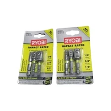 Ryobi Socket Adaptor Set Impact Rated (3-Piece) AR2034 2-Pack