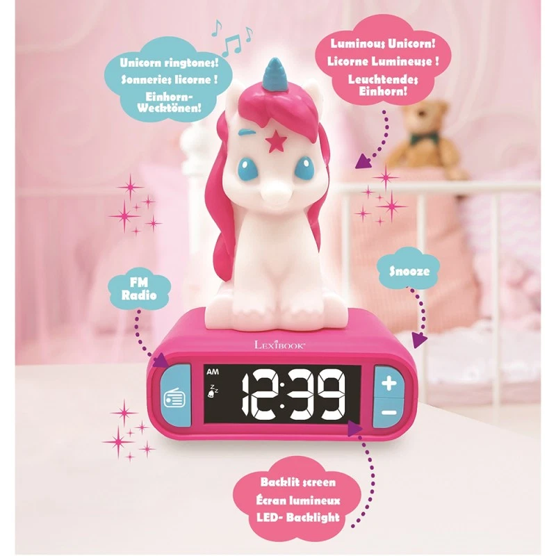 Lexibook Disney Digital Alarm Clock Kids Night Light Snooze - 24 Designs - RL800 - Image 4 of 4