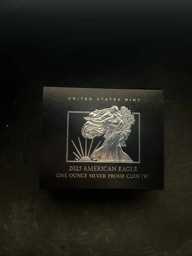 2025 W Silver American Eagle Laser Engraved  One Ounce  Proof Coin W/OGP