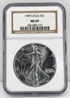 1989 $1 American Eagle NGC MS69 1 oz .999 Fine Silver US Bullion Coin