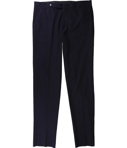 Eidos Napoli Mens Japan Seersu Straight Leg Casual Pants, Blue, 52W x 36L