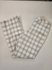 Elie Tahari Dress Trousers Womens Size 8 Black White Plaid Bootcut High Rise