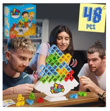 Puzzles Tetra Tower Fun Balance Stacking Building Board Game for Kids - 48 Pcs