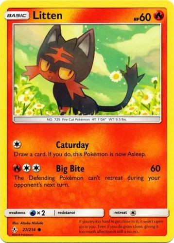 Litten - 27/214 - Common - Heavily Played