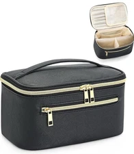 Travel Makeup Bag Organizer, Large Capacity Cosmetic Pouch for Women, Waterproof