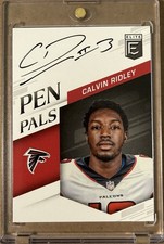 2018 Donruss Elite #PP-CR Calvin Ridley Pen Pals On Card Rookie Auto. rookie card picture