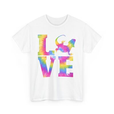 Love Bearded Dragon Shirt, Reptiles Lovers Lizard Tie Dye Cute Shirt