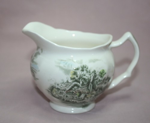 Vtg. MCM JOHNSON BROS. HAPPY ENGLAND CREAMER & SUGAR BOWL - Foto 2 di 7