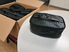 Black Cosmetic Bag with zipper and handle