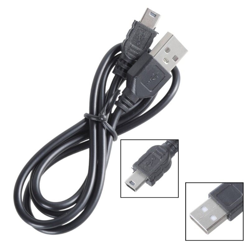 USB 2.0 A-Male to Mini-B Charger Cable for Fast Data Transfer