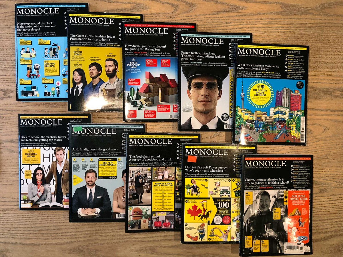 24 MONOCLE MAGAZINE issue 31 – 55 lot 2010 – 2012 + Guides