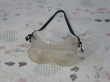 Vintage 1970's Clear Vented Safety Goggles for Work Lab Outdoor Eye Protection