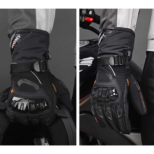 Guante de moto con nudillo protección para dedos toda temporada equipo de motociclismo - Imagen 8 de 15