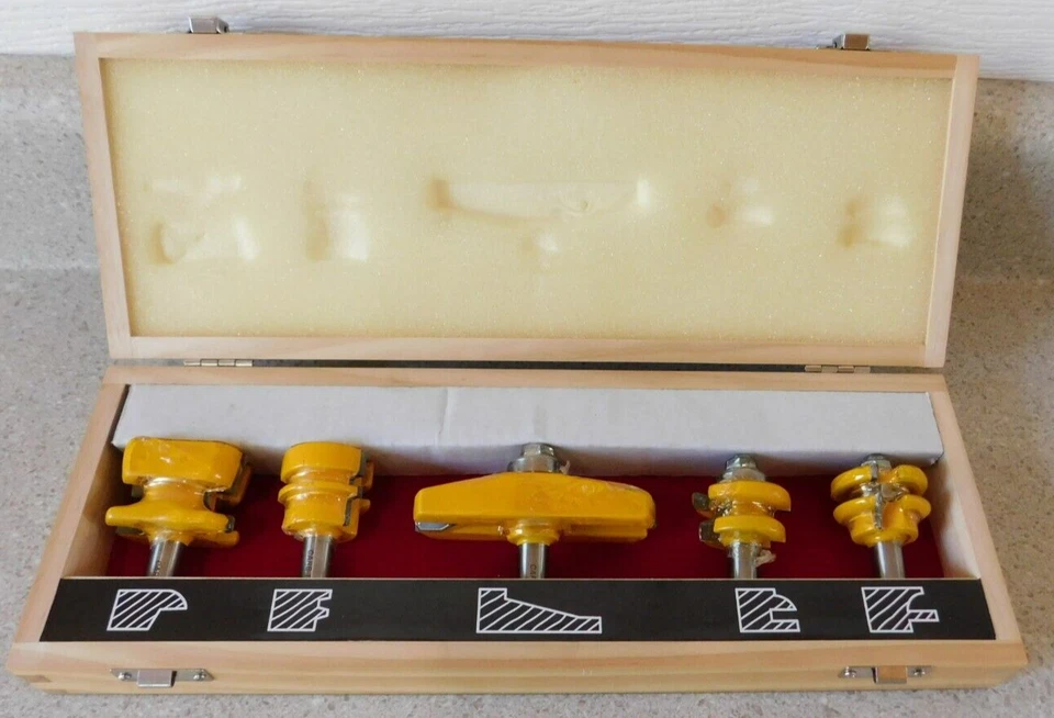 Carb Tech 5 Piece Door Making Router Bits 3 7/8 Cut GL JNT DR LIP CT1452K - Image 2 of 4