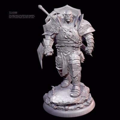 50mm resin figure model kit Orc God of War 3D printing Unassembled Unpainted