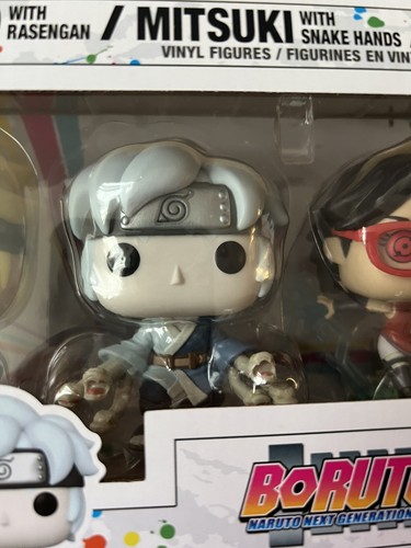 Funko Pop Vinilo Naruto Boruto Mitsuki Sarada Shinki Paquete de 4 Figura Flocada NUEVO - Imagen 3 de 8