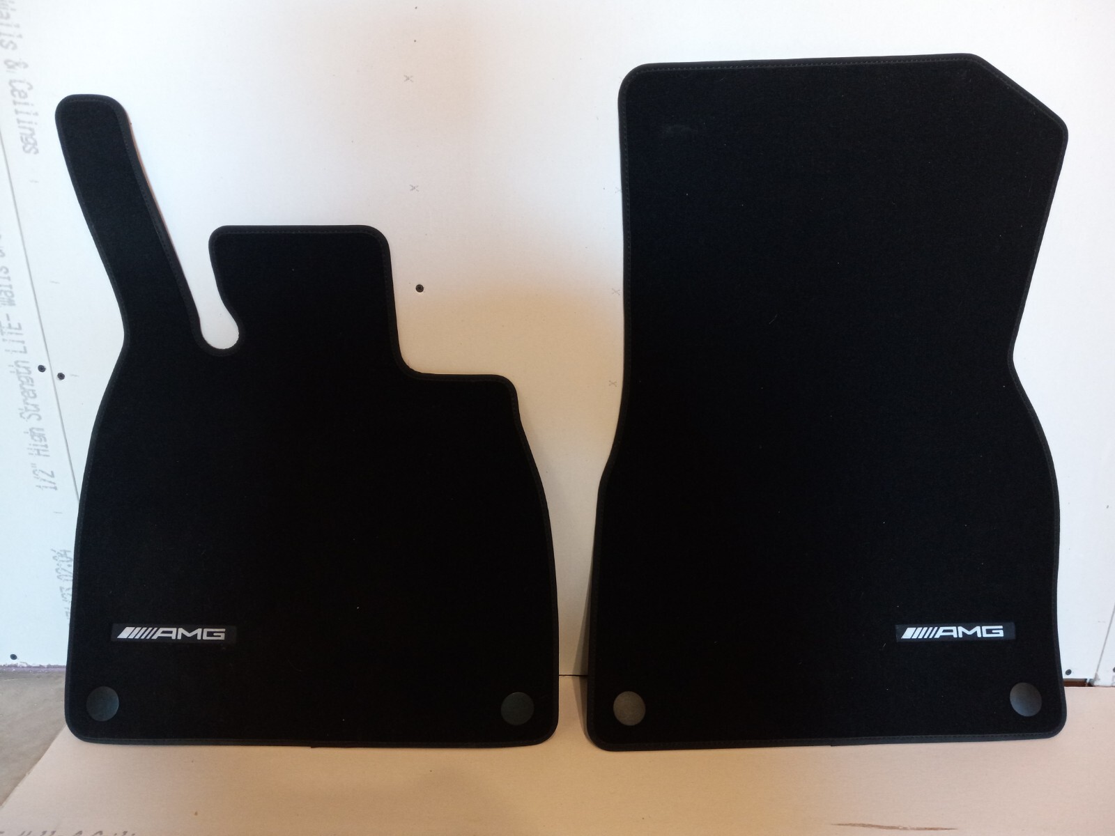 2 PCS EQS 450 Mercedes-Benz AMG Car Mats Black OEM 297 680 40 06  