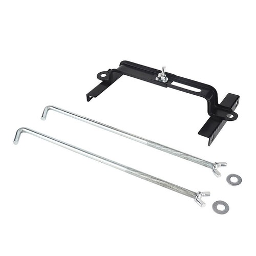 Black Car Storage Battery Holder Hold Down Adjustable Stabilizer Metal Bracket - Picture 2 of 12