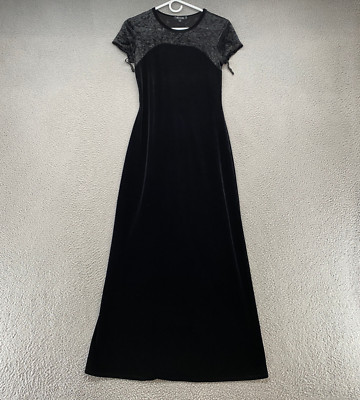 My Michelle Velvet Burnout Dress Size 3/4 Whimsigoth Maxi Gown Dark Romantic