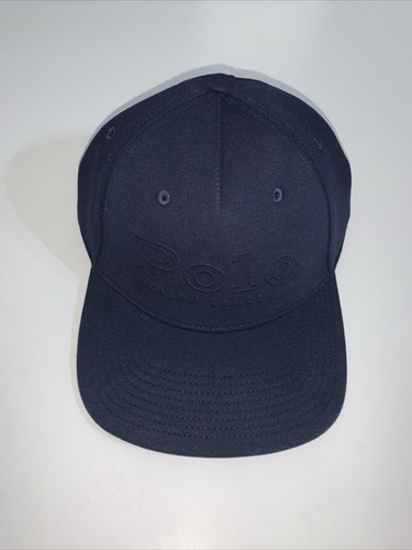 Polo Ralph Lauren Men's Ball Cap Blue Spellout Snapback Double Knit Jacquard Hat - 第 1/10 張圖片