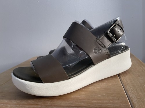 NUEVO EN CAJA SANDALIAS TIMBERLAND DAMAS LOS ANGELES VIENTO OLIVA CORREA AL TOBILLO - Imagen 2 de 7