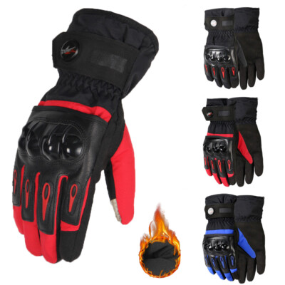 Winter Fleece Touch Screen Gloves Full Finger Ski Windproof Waterproof Gloves US