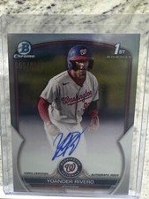 YOANDER RIVERO 2023 BOWMAN CHROME 1ST REFRACTOR AUTO /499 Washington Nationals
