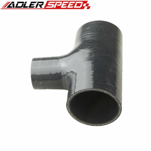 ADLERSPEED 3" Silicone T-Piece Hose Dump Valve Silicone Rubber Joiner Pipe Black - Picture 4 of 4