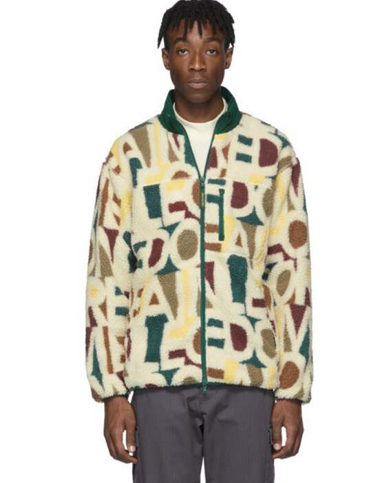 New Aime Leon Dore Medium Blown Print Fleece Jacket Sweater KITH Coat Spellout image 2