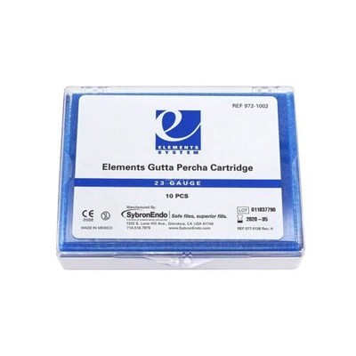 Kerr Endo Gutta Percha Gauge Cartridge 23/25GA Elements Obturation 10pcs/pack