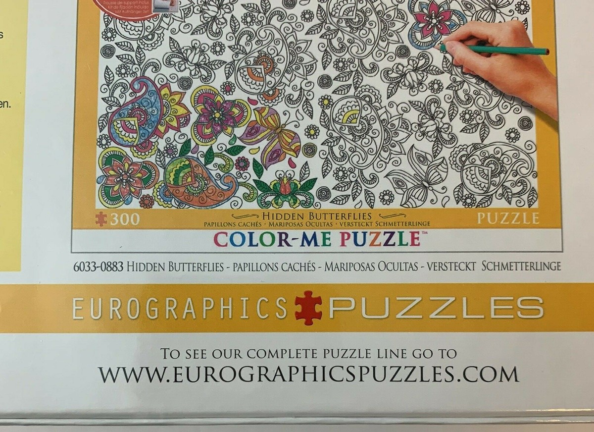Puzzle Eurographics Colour-Me Beautiful Garden - 300 Piezas, Para Colorear Después De Armar