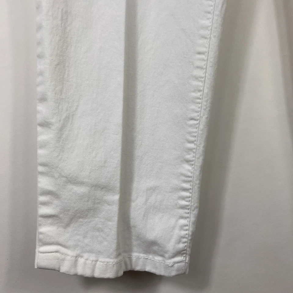 Gloria Vanderbilt Pants Women's Size 14 Straight Leg High Rise Lightweight White - Image 4 of 4