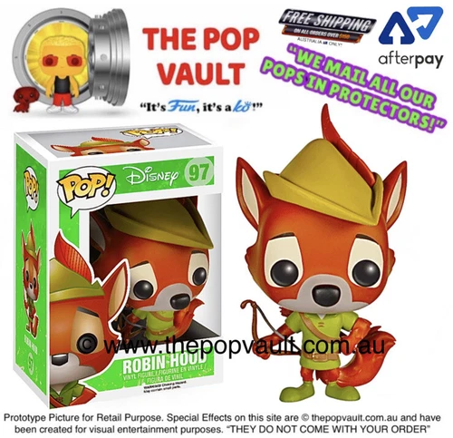 FUNKO POP VINYL DISNEY ROBIN HOOD (1973) #97 ROBIN HOOD BNIB VAULTED + PROTECTOR