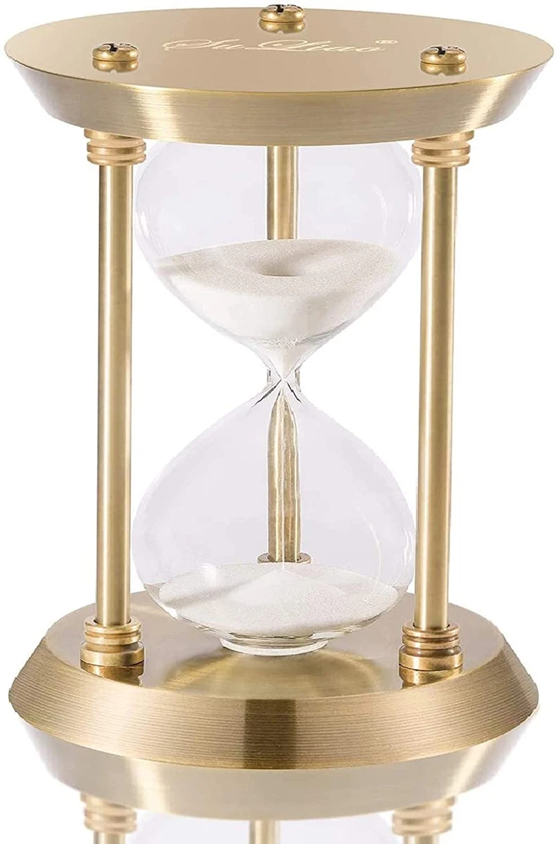 Brass Hourglass 60 Minute Sand Clock Timer Large Vintage Sand