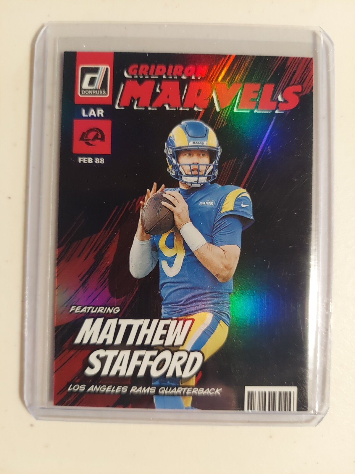 2022 Donruss Gridiron Marvels Matthew Stafford LA Rams SSP Case Hit #GM-6