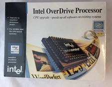 NEW DX4 100 BOXED INTEL PROCESSOR OVERDRIVE DX4ODPR100 486 100Mhz CPU 33/100