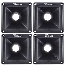 2 Pair Timpano 4.5"x4.5" Trumpet Horn 1" Screw On Black TPT-HL11-25