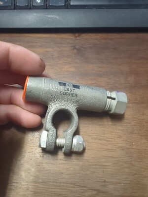 (1)  Battery Cable Ends Copper Flag Post Terminal Connectors 3/0 Ga  Negative