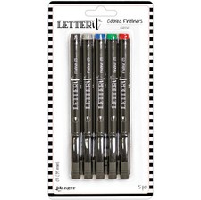 Ranger Letter It Coloured Fineliner Pens Set Classic 5pk Art Drawing Mixed Media