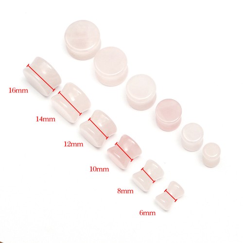 6MM - 16MM STONE EAR PLUG NATURAL STRETCHER TUNNEL TAPER SADDLE TIGER EYE PLUGS - Picture 7 of 37