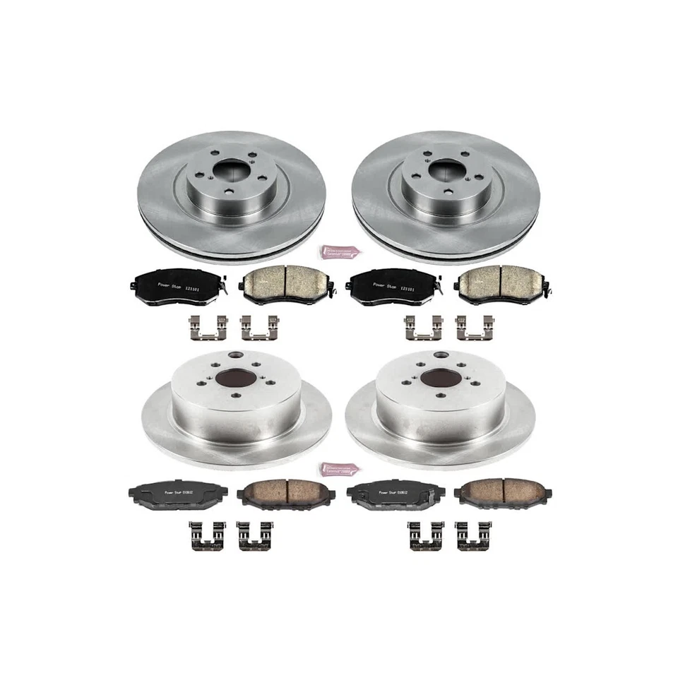 KOE6762 Powerstop Brake Disc and Pad Kits 4-Wheel Set Front & Rear for Forester — 第 4/4 张图片