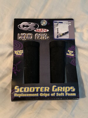 CX Skate Liquid Metal Scooter Replacement Grips Of Soft Foam - Black