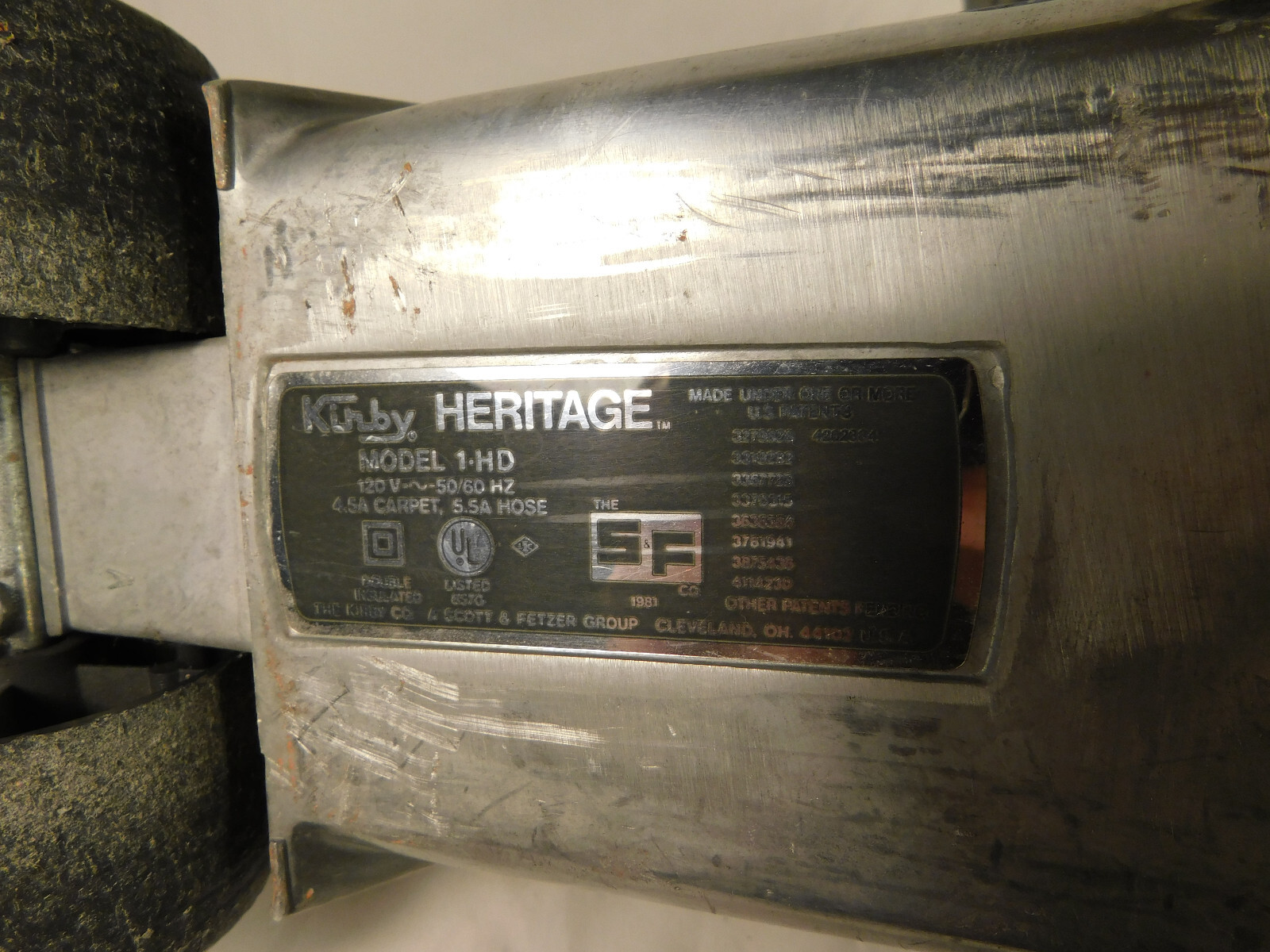 Vintage Kirby Heritage TURBO 1HD Motor Power Base Head Vacuum Cleaner