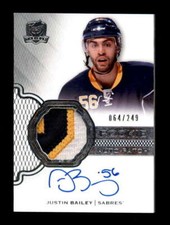 JUSTIN BAILEY 2016/17 UD THE CUP #154 RPA ROOKIE PATCH AUTO #064/249 BF2978