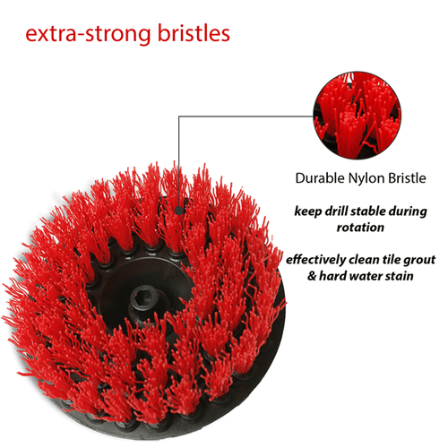 TOUGH Drill Turbo Brush Patio Tile Bathroom Grout Brick Wall Cleaner Cleaning - Picture 6 of 9