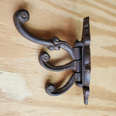 Cast Iron Antique Style Swivel Coat Hook Hat Hook Rack Hall