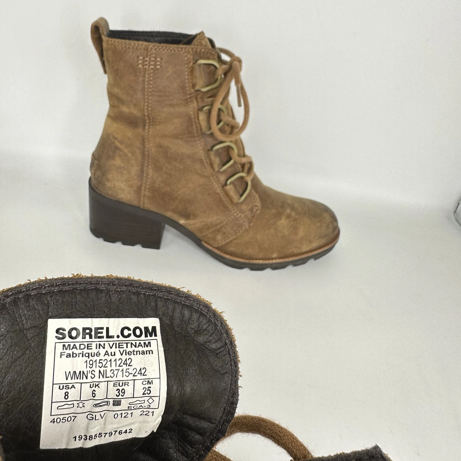 sorel cate lace ankle waterproof leather nl3715-242 boots
