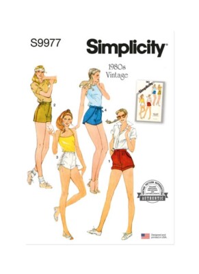 Simplicity 9977 Misses Shorts (1 Yard) Sz 6-14 (Vintage Design