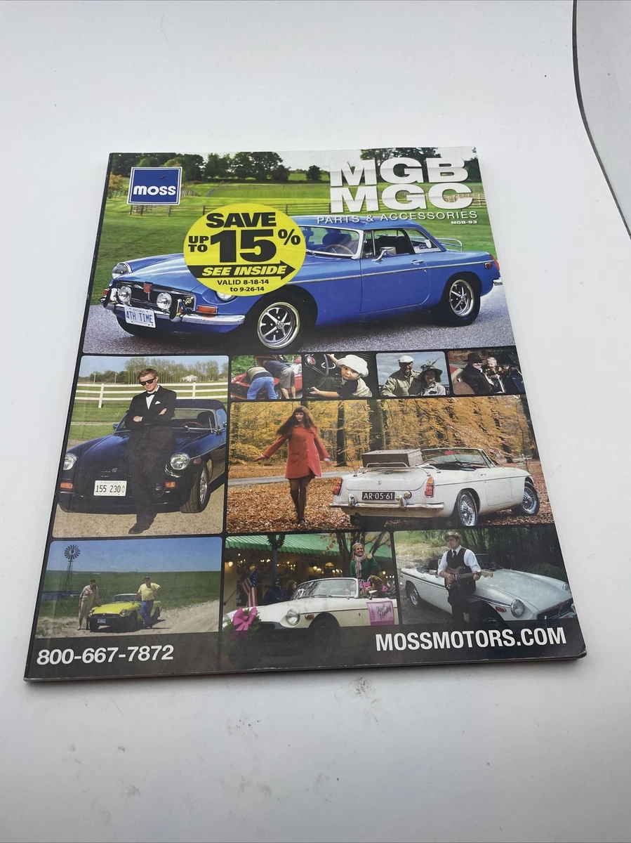 MGB MGC PARTS CATALOG MOSS MOTORS PASTS ACCESSORIES MGB 93 eBay