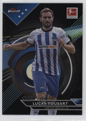 2022-23 Topps Finest Bundesliga Black Refractor 45/199 Lucas Tousart #9 6q5